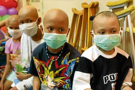 All children fighting cancer