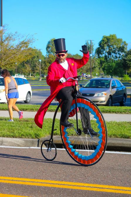Penny farthing bringing smiles to everyone who sees it. 