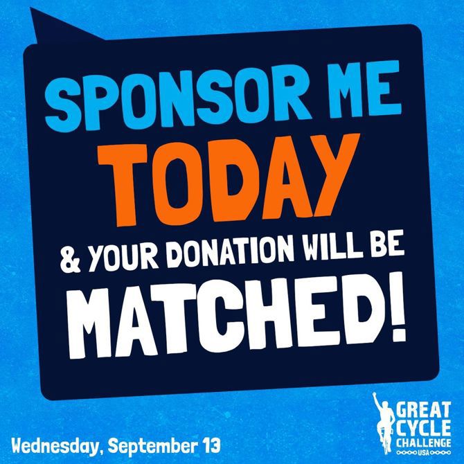 TODAY your donation will be MATCHED