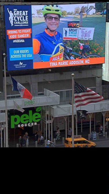 Tina on Time Square Billboard 2024