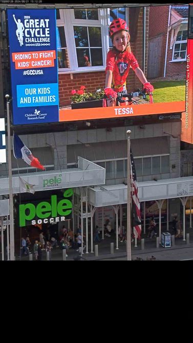 Tessa on Time Square Billboard 2024