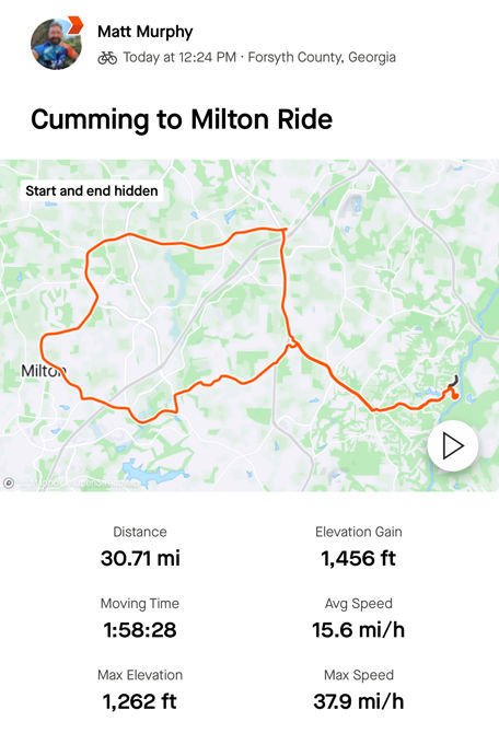 9/2/2024 Cumming to Milton