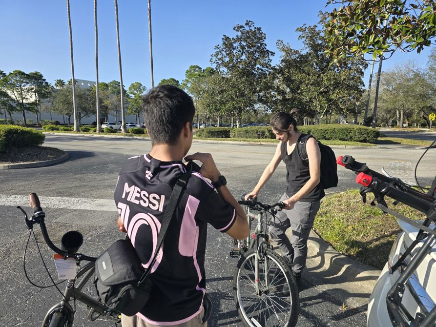 Friend group biking