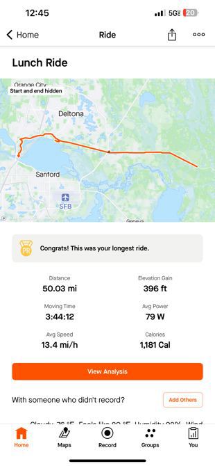 Longest ride to date