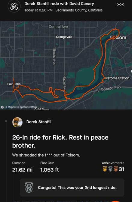 We rode for Rick!