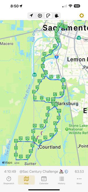 SAC CENTURY 2024 6️⃣3️⃣.5️⃣ miles 😅