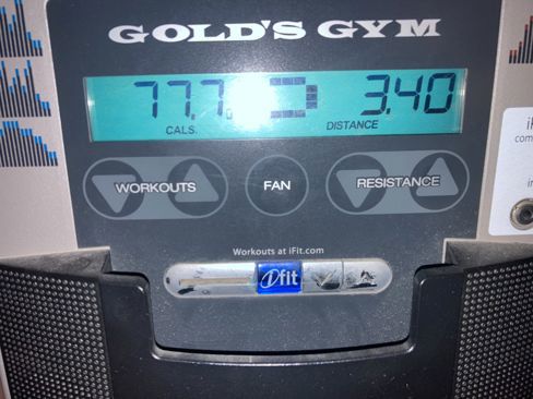 Getting ready for ride in September by walking in park