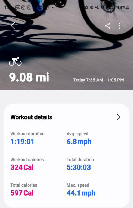 5miles on 1st day.