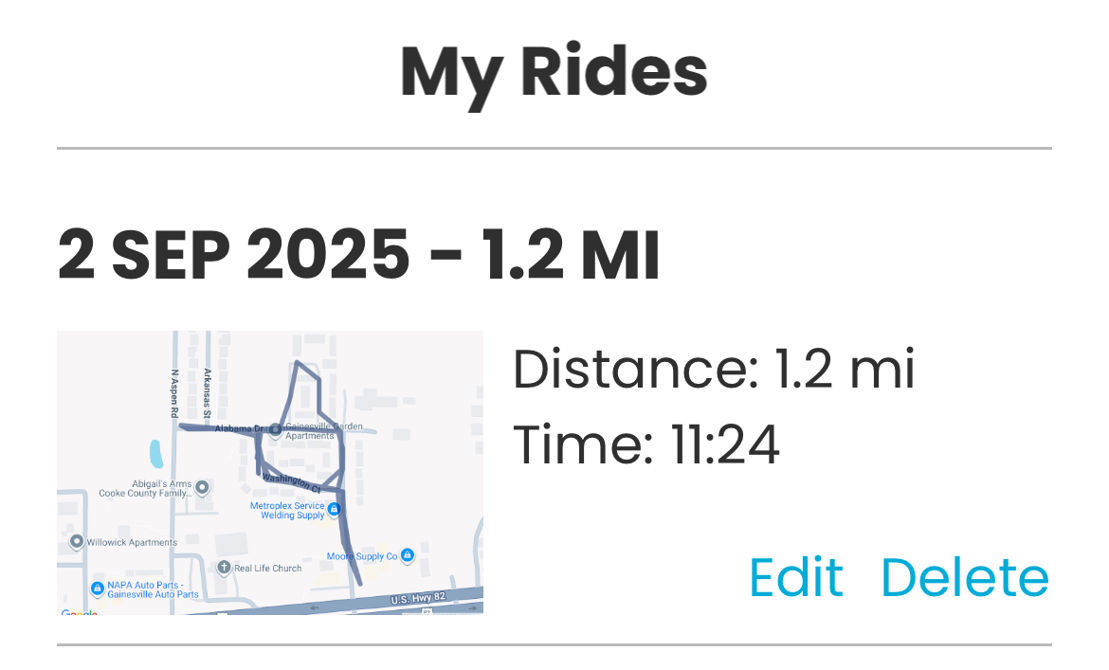 Official first ride!