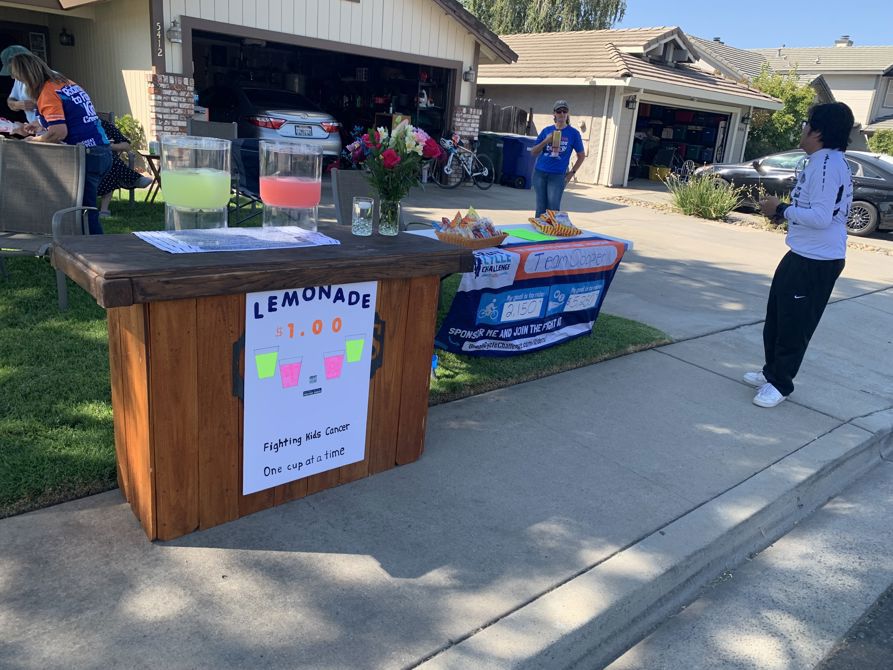 Group ride and lemonade stand