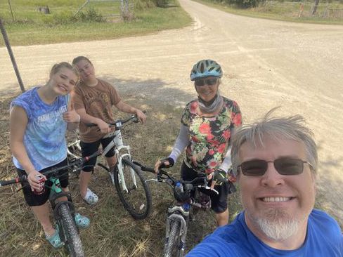 Fun Ride with son Joshua and granddaughters Kenzie and Amelia