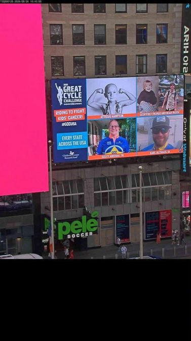 Atticus was on the NYC Times Square billboard!