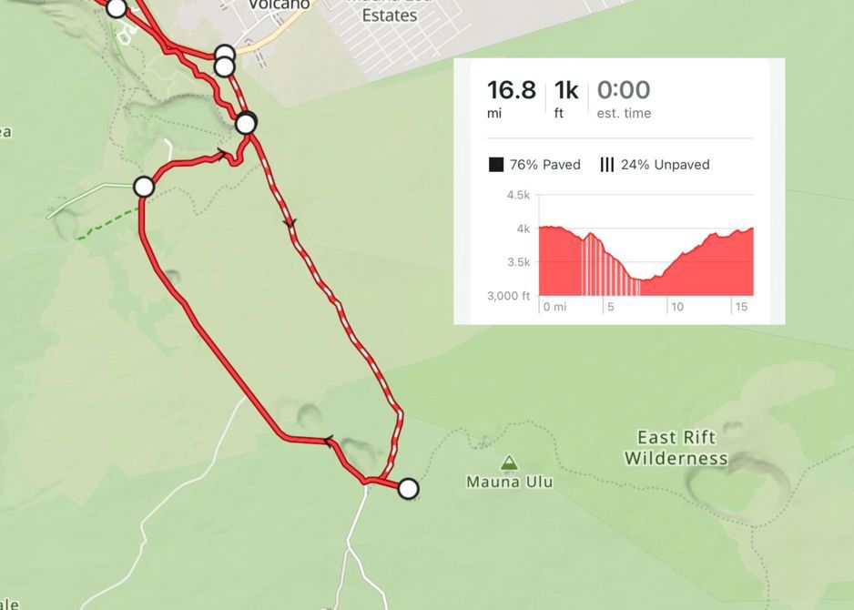 Saturday’s route