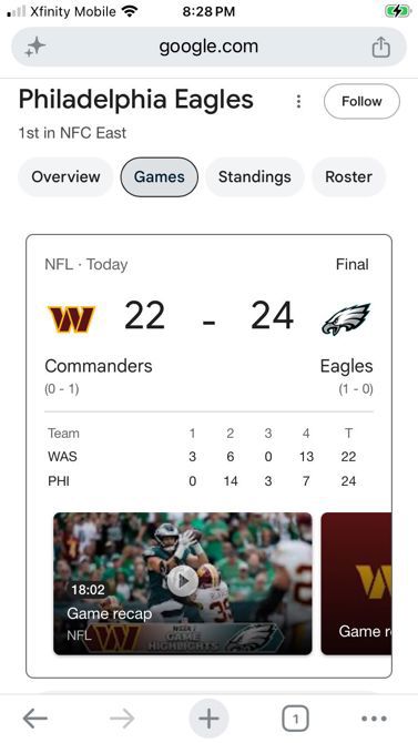 Eagles win for Bob ( Robert)