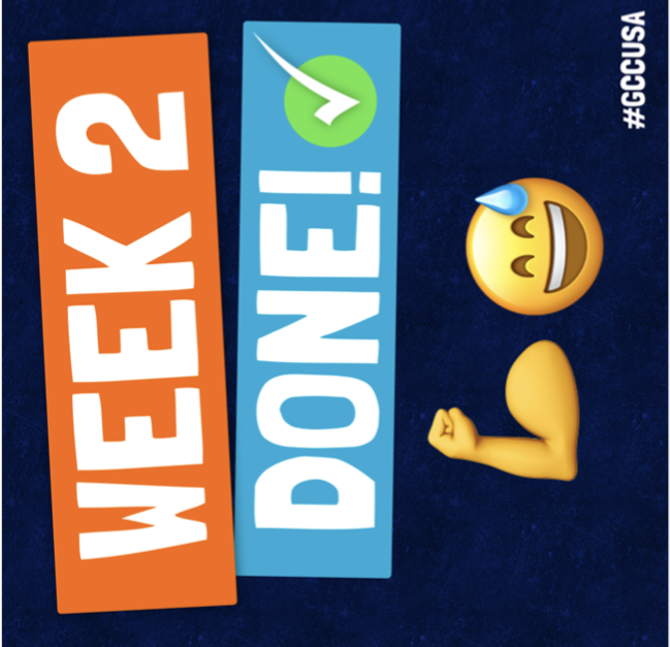 Two weeks down!
