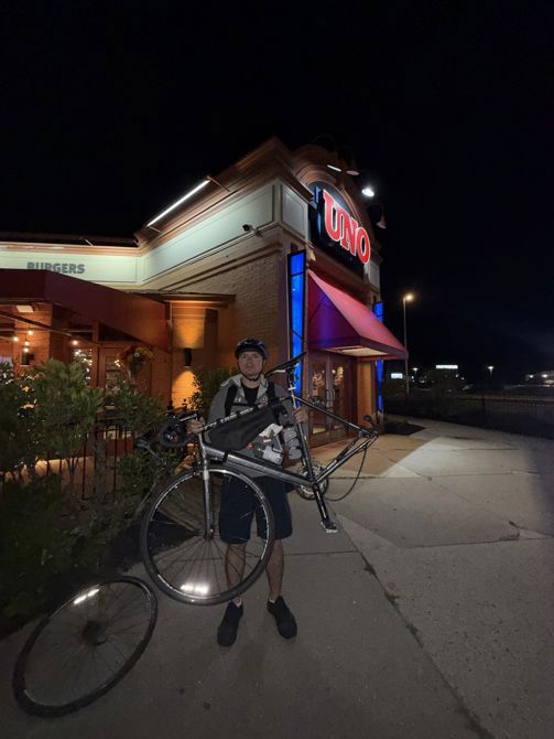 Bike blew up
